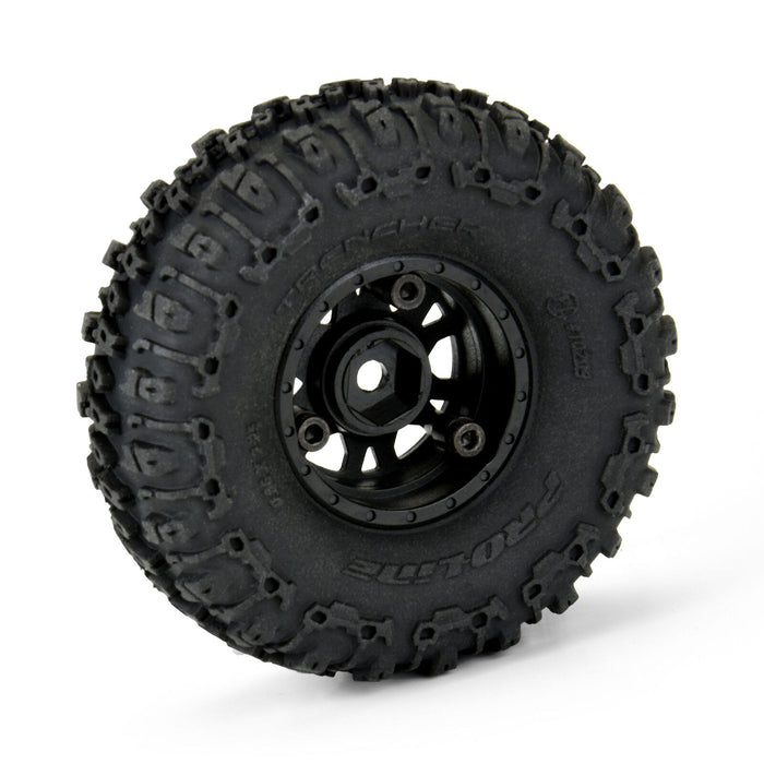 Pro-Line 10209-10 Trencher 1.0" Truck Tires Mounted on 7mm Hex Wheels 4 Pack