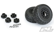 Pro-Line 1167-10 Street Fighter SC 2.2 / 3.0 Tires Mounted on Black Wheels 2 Pack