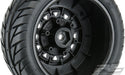 Pro-Line 1167-10 Street Fighter SC 2.2 / 3.0 Tires Mounted on Black Wheels 2 Pack