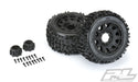 Pro-Line 1178-10 Badlands 3.8 MTD Tires Mounted Black Raid 3.8 Wheels 1 Pair