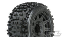 Pro-Line 1178-10 Badlands 3.8 MTD Tires Mounted Black Raid 3.8 Wheels 1 Pair