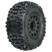 Pro-Line 1182-10 Badlands SC 2.2 / 3.0 Tires Mounted on Black Raid Wheels 2 Pack (2WD R 4x4 F/R)
