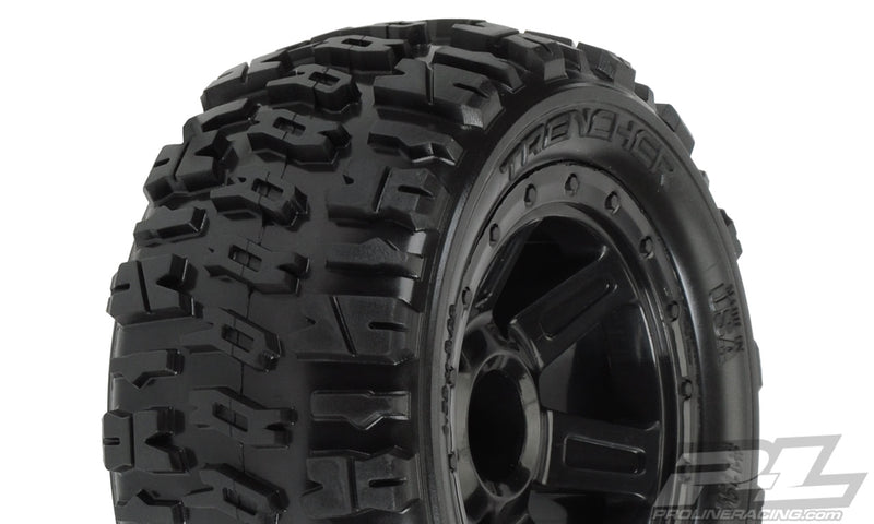 Pro-Line 1194-11 Trenchers 2.2" M2 Tires Mounted on Wheels for 1/16 E-Revo Summit 1 Pair