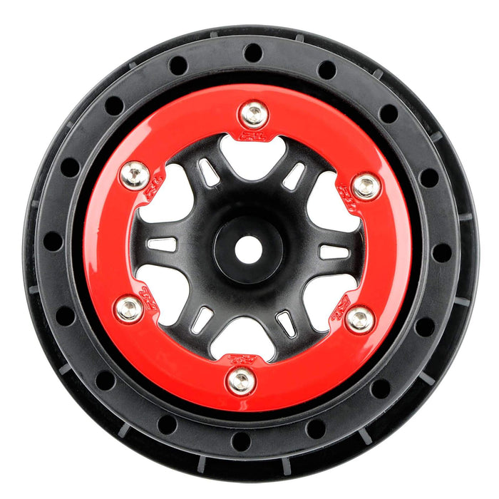 Pro-Line 2715-04 Sixer Rear SC 2.2 / 3.0 Red and Black Wheels 2 Pack