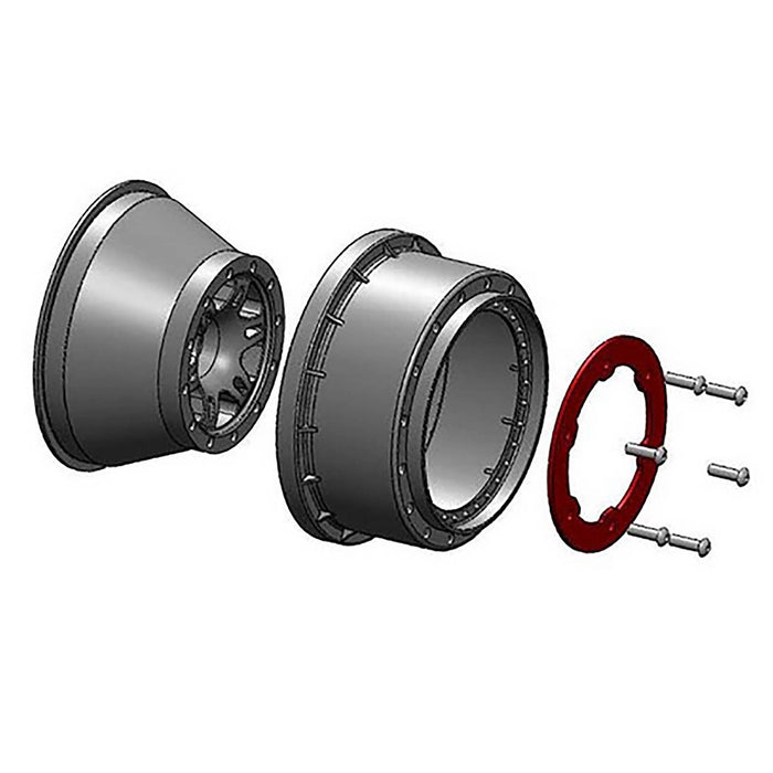 Pro-Line 2715-04 Sixer Rear SC 2.2 / 3.0 Red and Black Wheels 2 Pack