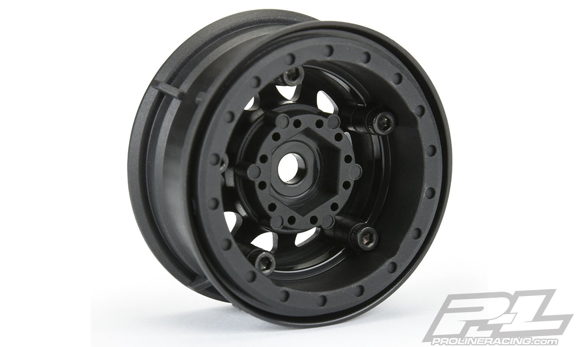 Pro-Line 2797-03 Black Plastic Keystone 1.55" Internal Beadlock Crawler Wheels 2 Pack