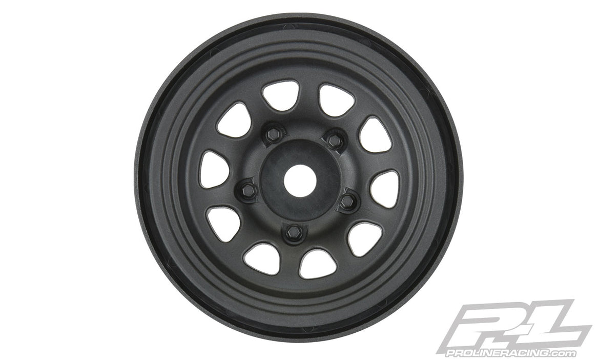 Pro-Line 2797-03 Black Plastic Keystone 1.55" Internal Beadlock Crawler Wheels 2 Pack
