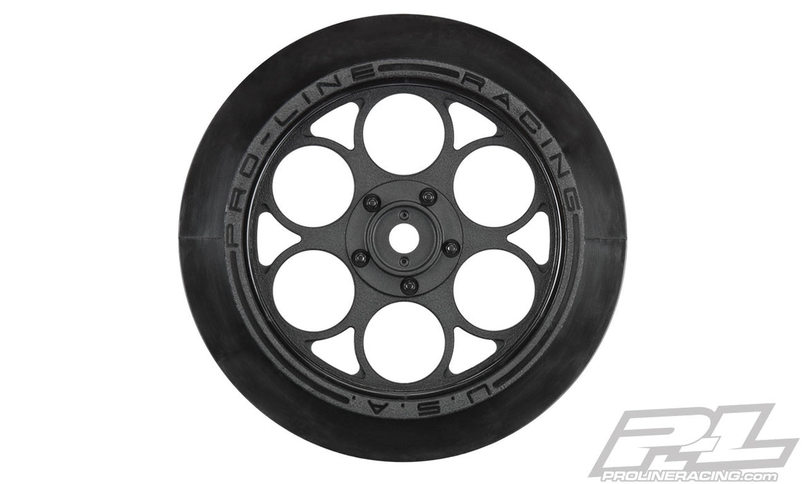 Pro-Line 2803-03 Black Showtime Front Runner 2.2"/2.7" Drag Wheels 2 Pack