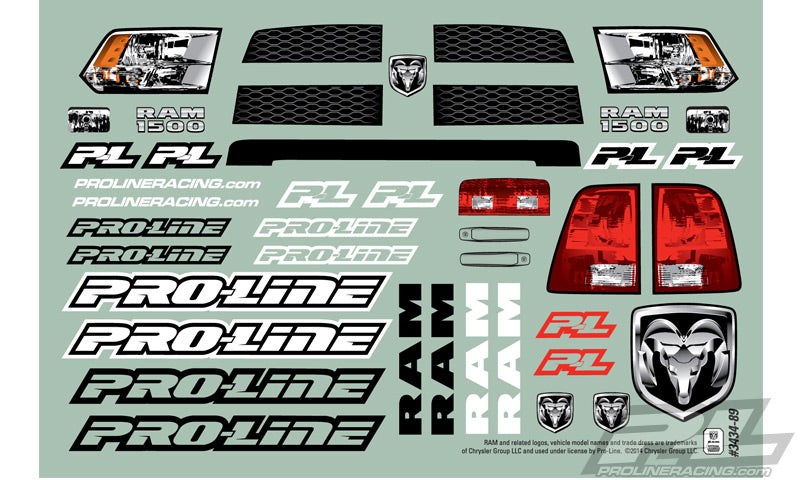 Pro-Line 3434-00 Dodge Ram 1500 Truck Clear Body Fits 12.3 WB Crawler