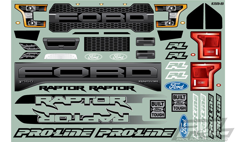 Pro-Line 3516-00 2017 Ford Ford Raptor Clear Body 12.3 Wheelbase Crawlers (Maxx 4S with 6370)