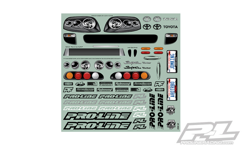 Pro-Line 3561-00 1/10 1995 Toyota Supra Clear Body for 2WD Slash/DR10/22S Drag Cars