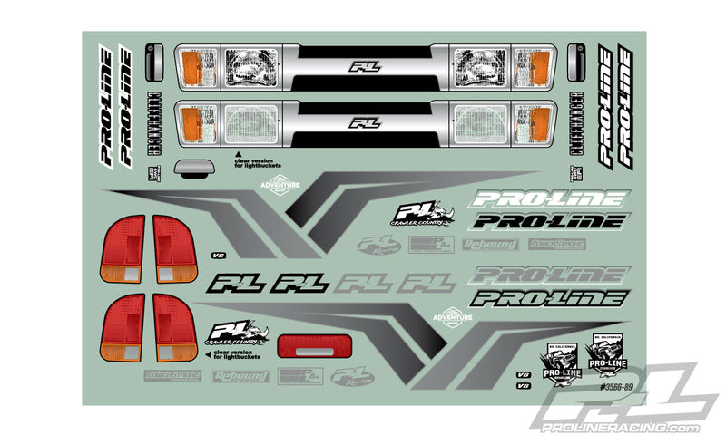Pro-Line 3566-00 Cliffhanger Clear Body for 12.3 Wheelbase Crawlers 