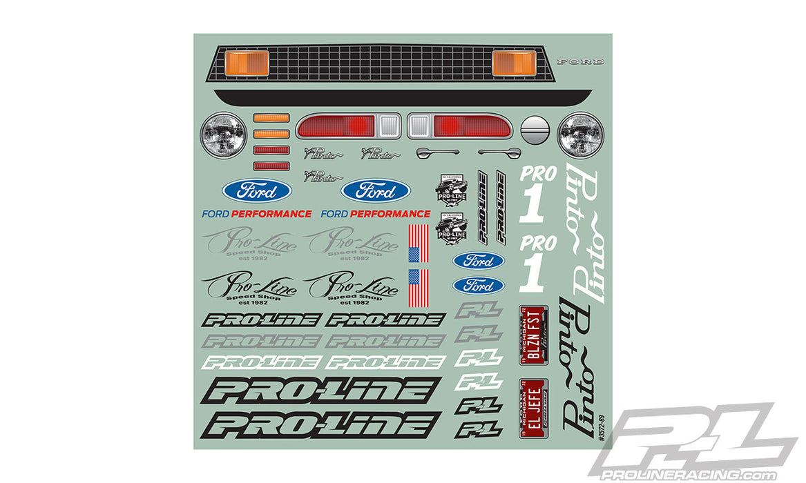 Pro-Line 3572-00 1/10 1972 Ford Pinto Clear Body for Bandit Based & Other 11.25 Drag Cars