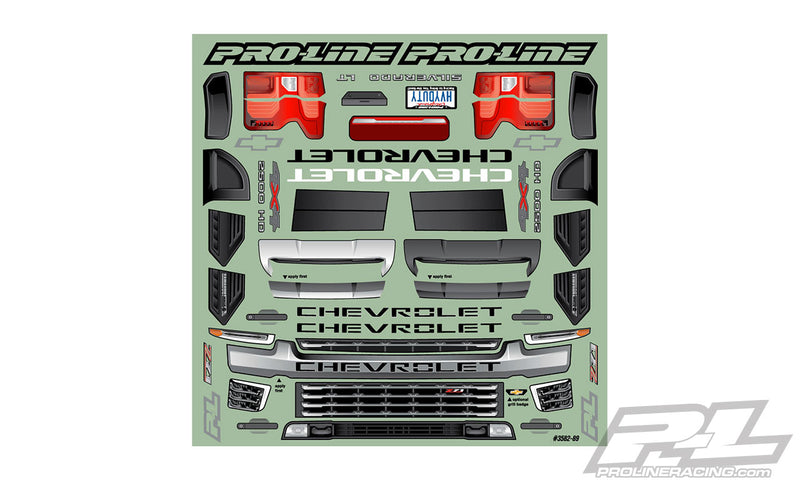 Pro-Line 3582-00 2021 Chevy Silverado Clear Body for E-Revo 2.0 and Maxx 4S