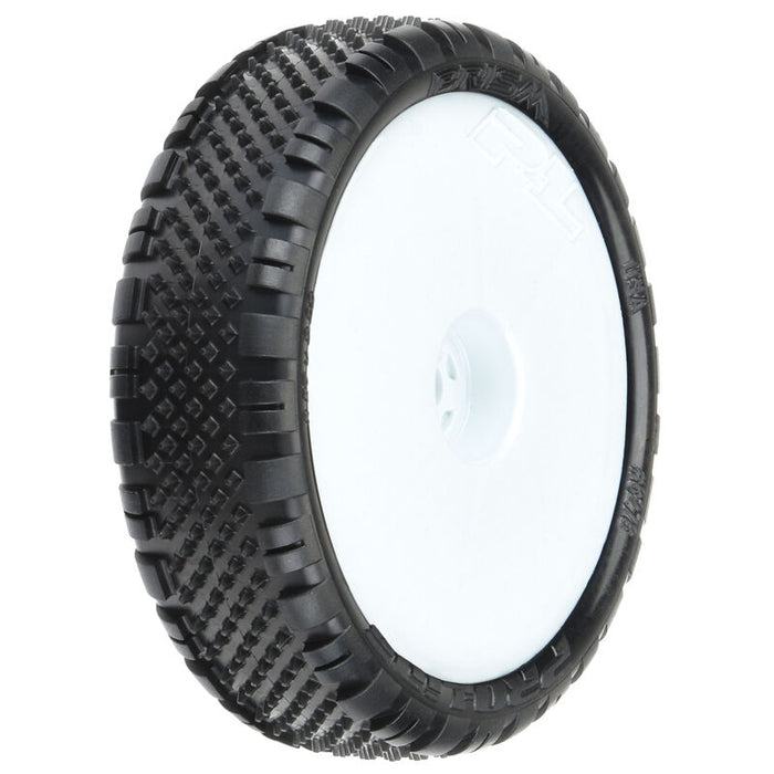 Pro-Line 8278-13 Prism 2.2" Z3 (Medium Carpet) Front Buggy Tires on White Wheels 1 Pair