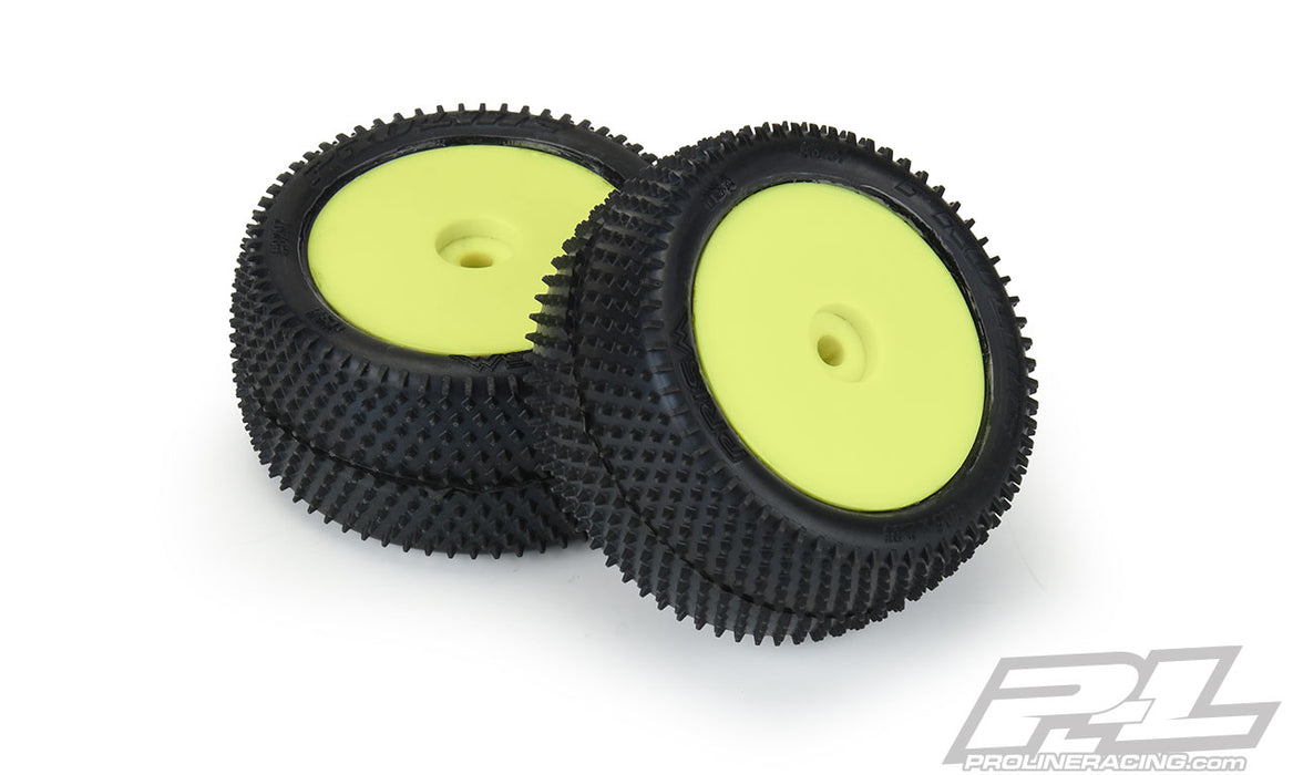 Pro-Line 8297-12 Yellow Rear Wheels with Prism Carpet Tires for Mini-B 1 Pair