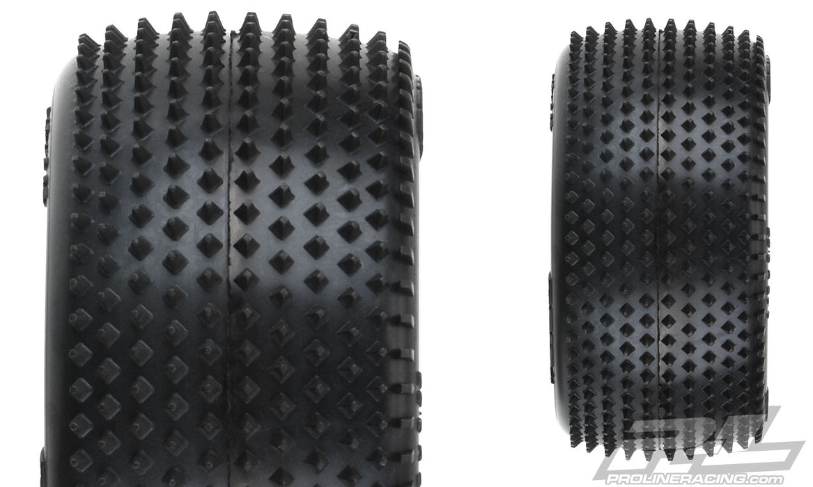 Pro-Line 8297-13 White Rear Wheels with Prism Carpet Tires for Mini-B 1 Pair