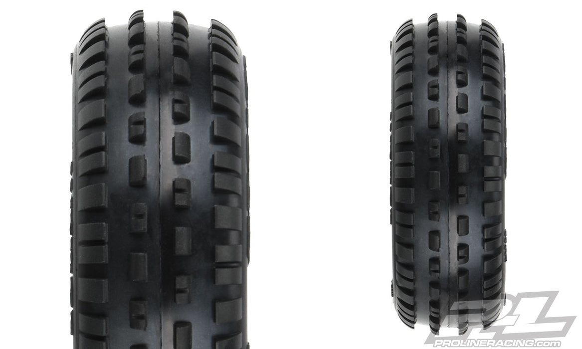 Pro-Line 8298-12 Yellow Rear Wheels with Wedge Carpet Tires for Mini-B 1 Pair