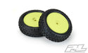 Pro-Line 8298-12 Yellow Rear Wheels with Wedge Carpet Tires for Mini-B 1 Pair