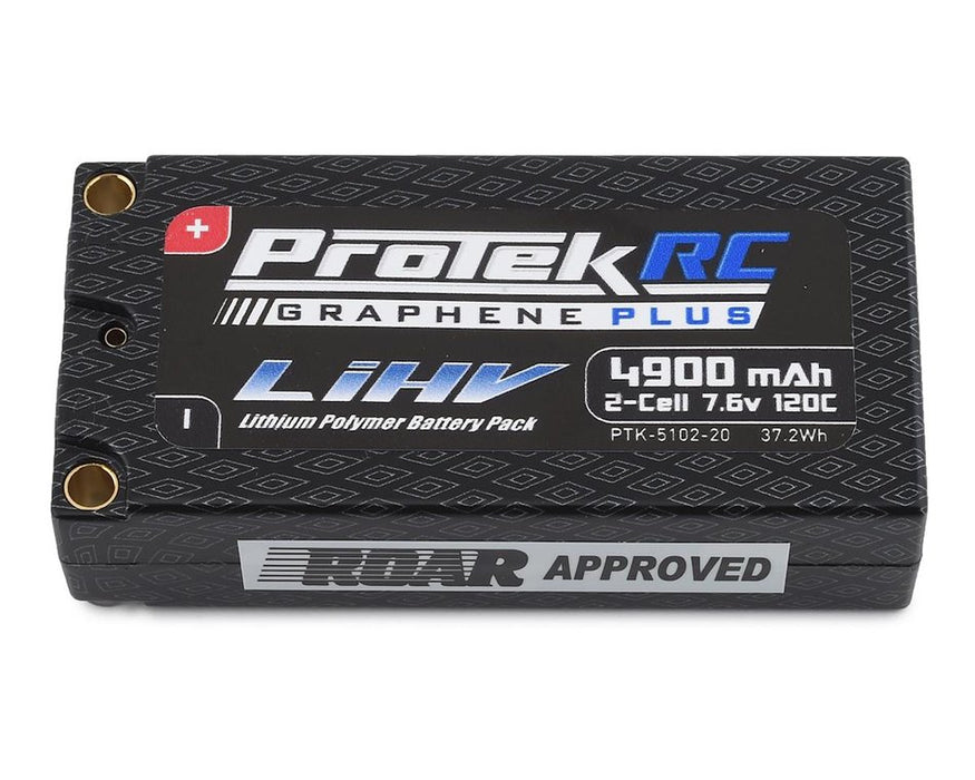 Protek RC 5102-20 2S 120C Si-Graphene 4900mAh 7.6V High Voltage Shorty LiPo Battery