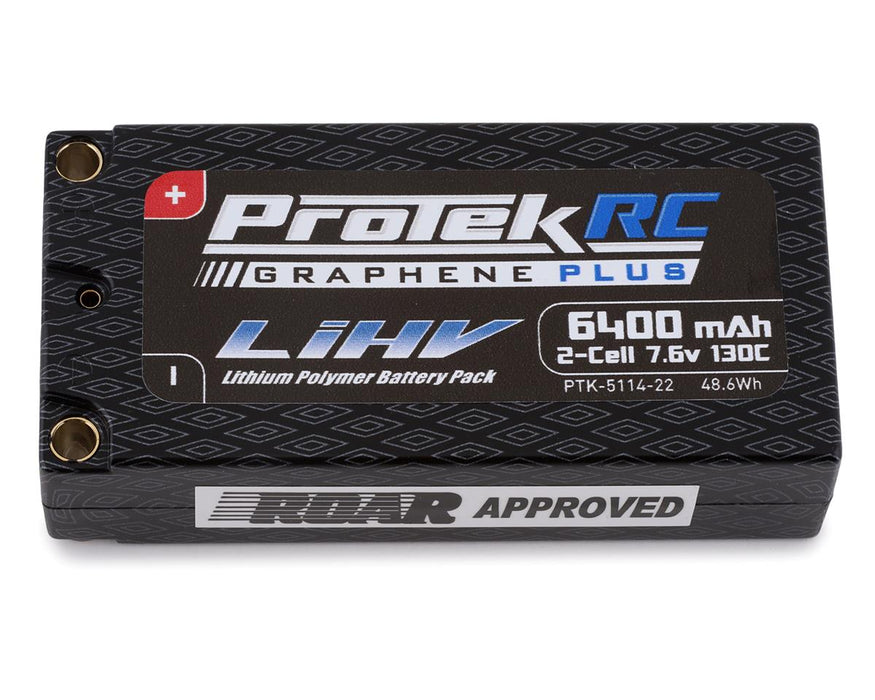 Protek RC 5114-22 2S 7.6V 6400mAh 130C Low IR Si-Graphene + HV LiPo Shorty Battery