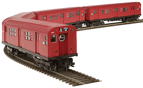 Proto 1000 920-31015 HO Scale R17 Subway Cars 4 Pack NYCT Red Bird - USED