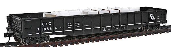 Proto 2000 920-54133 HO Scale 52'6" Drop End Gondola with Duct Work Load C&O 21866 - NOS