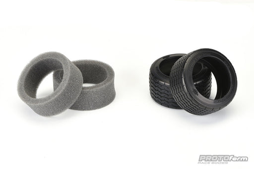 PROTOForm 10139-17 VTA Rear Tires Mounted on 31mm White Wheels 1 Pair
