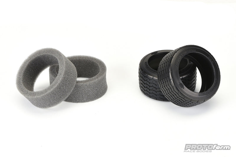 PROTOForm 10139-17 VTA Rear Tires Mounted on 31mm White Wheels 1 Pair