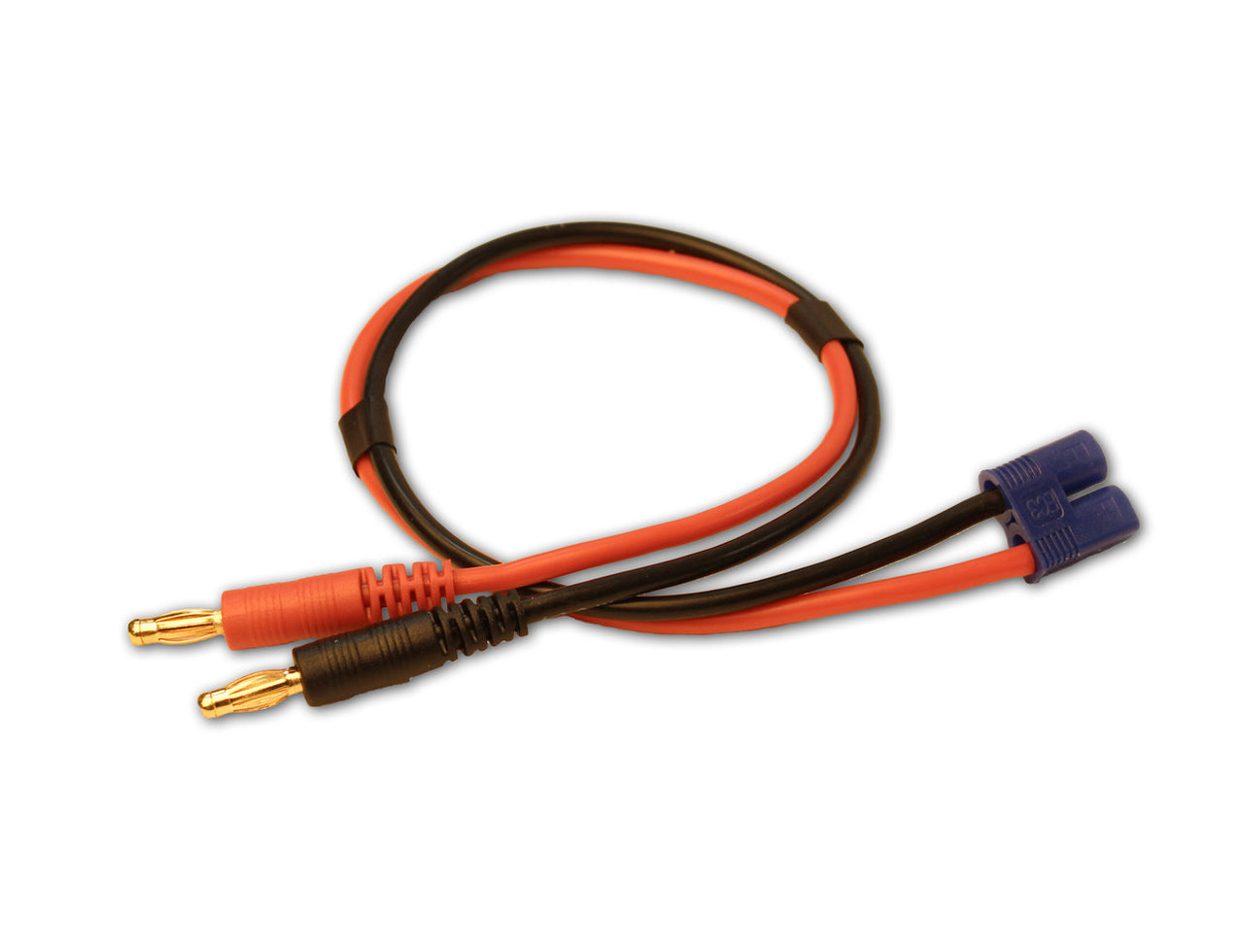 Racers Edge 1622 EC3 Charging Leads with 4mm Bullet Connectors — White