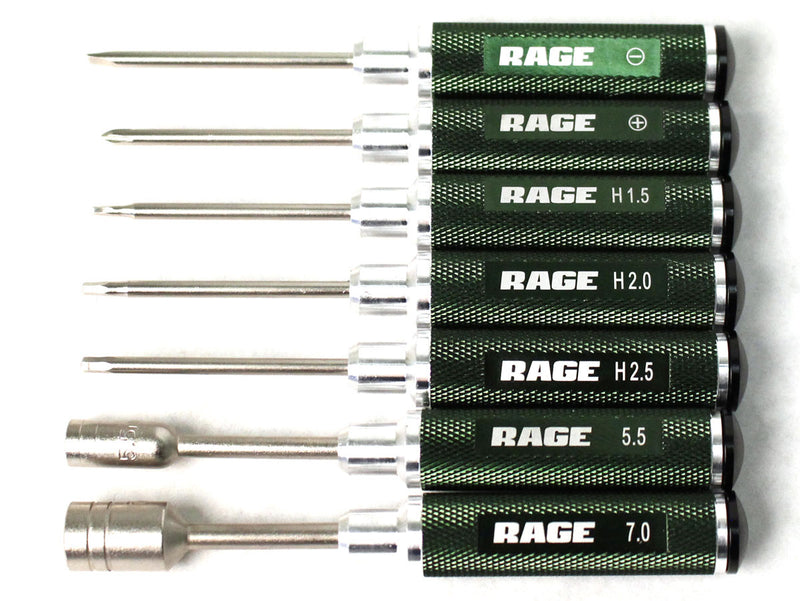 Rage RC 1500 Compact 7 Piece Machined Tool Set with Case 