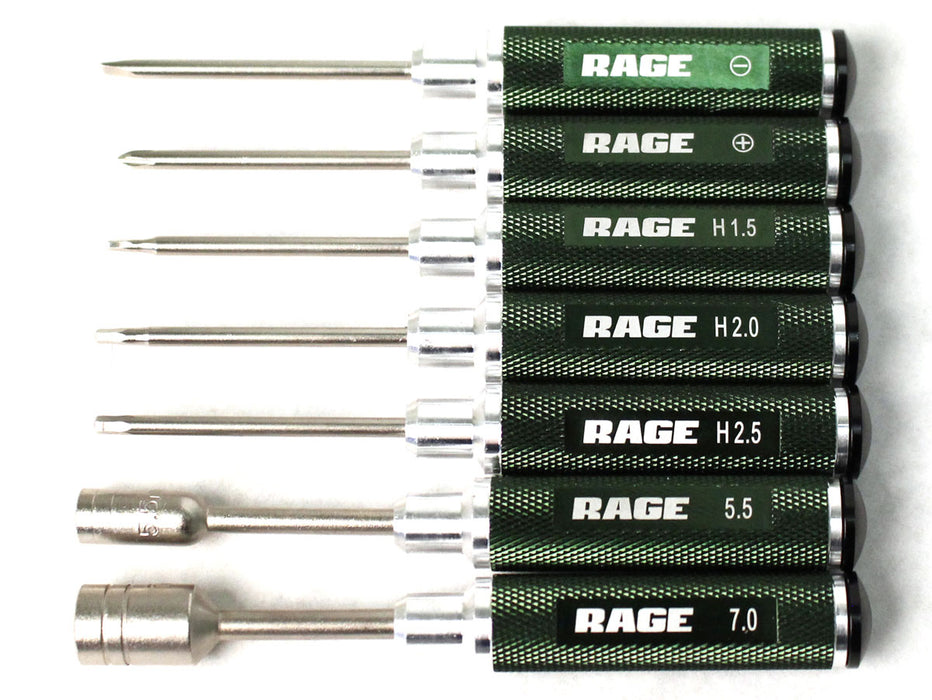 Rage RC 1500 Compact 7 Piece Machined Tool Set with Case 