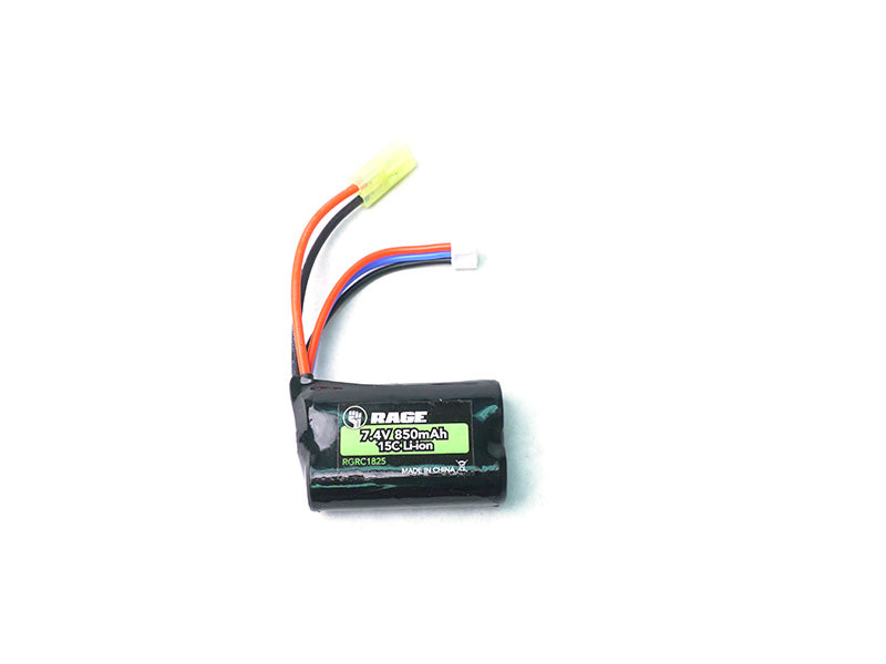Rage RC C1825 7.4V 850MAH Lipo Battery (R18MT)