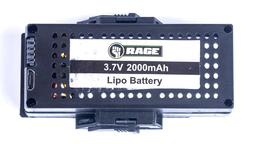 Rage RC 4412 1S 3.7V 2000mAh Lipo Battery with Case for Stinger 2.0 Drone