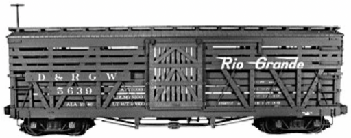 Rail Line 132 HOn3 30' (5500 Series) Stock Car Kit Denver & Rio Grande Western D&RGW - NOS