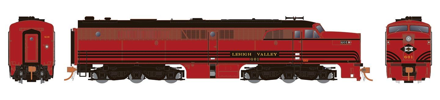Rapido 023513 HO Scale ALCo PA-1 Lehigh Valley LV 601 with DCC and Sound