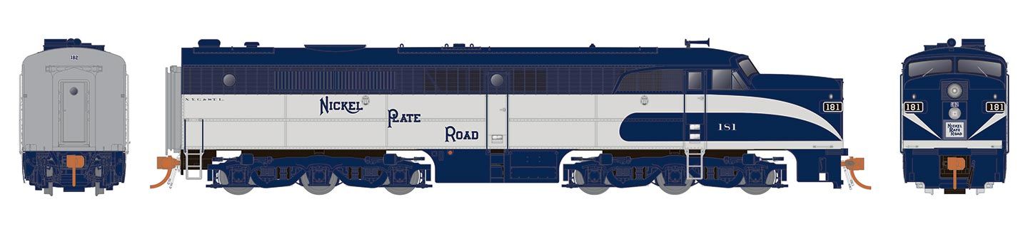 Rapido 023521 HO Scale ALCo PA-1 Nickel Plate Road NKP 186 with DCC and Sound