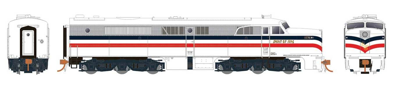Rapido 023539 HO Scale ALCo PA-2 American Freedom Train 1776 with DCC and Sound