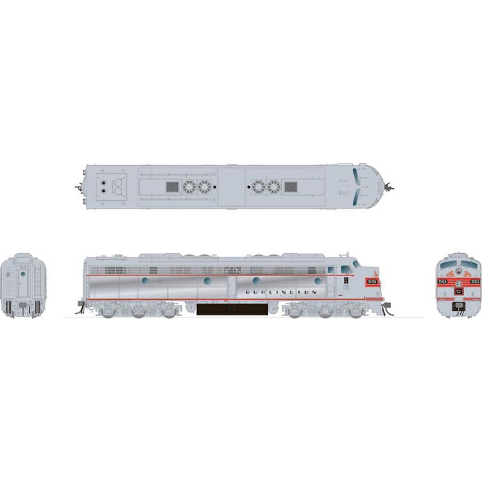 Rapido 028006 HO Scale EMD E8A Burlington CB&Q 9945A — White Rose Hobbies