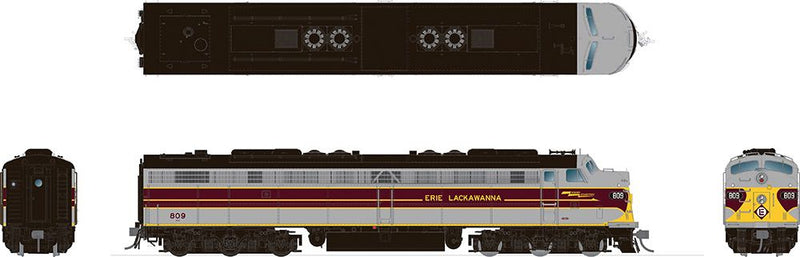 Rapido 028019 HO Scale EMD E8A Erie Lackawanna EL 813
