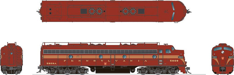 Rapido 028030 HO Scale EMD E8A Pennsylvania "Tuscan 5 Stripe" PRR 5809