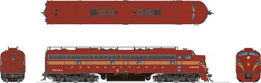 Rapido 028032 HO Scale EMD E8A Pennsylvania "Tuscan 5 Stripe" PRR 5838