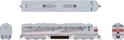Rapido 028507 HO Scale EMD E8A Burlington CB&Q 9947A with DCC and LokSound