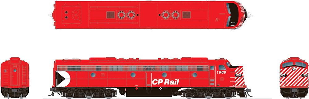 Rapido 028517 HO Scale EMD E8A Canadian Pacific CP 1802 with DCC and LokSound