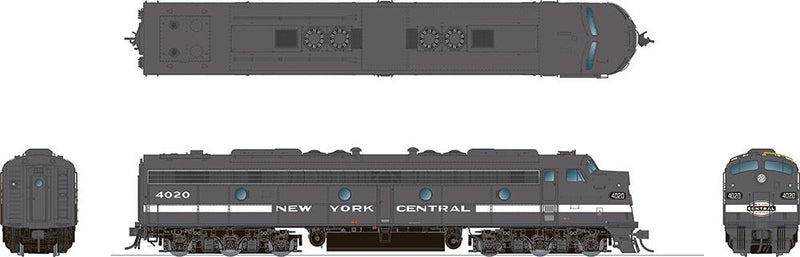 Rapido 028528 HO Scale EMD E8A New York Central NYC 4040 with DCC and LokSound