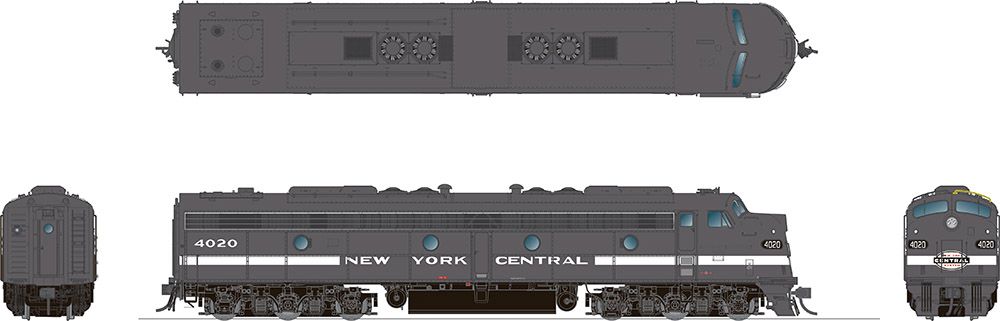 Rapido 028529 HO Scale EMD E8A New York Central NYC 4059 with DCC and LokSound