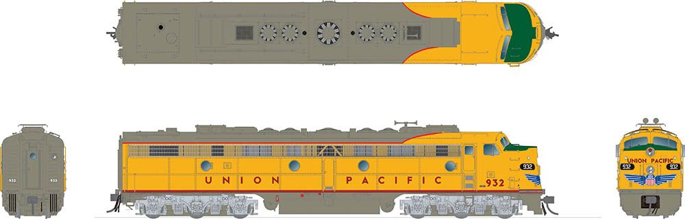 Rapido 028538 HO Scale EMD E8A Union Pacific UP 932 with DCC and LokSound