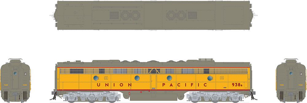 Rapido 028542 HO Scale EMD E8B Union Pacific UP 935B with DCC and LokSound
