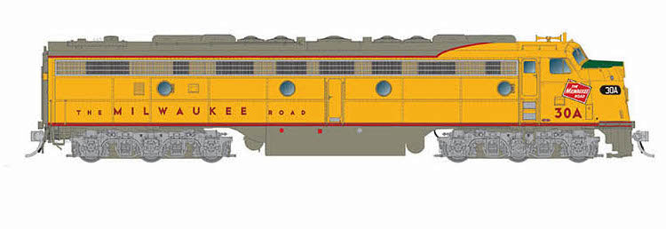Rapido 028555 HO Scale EMD E8A Milwaukee Road MILW 35A with DCC and Sound