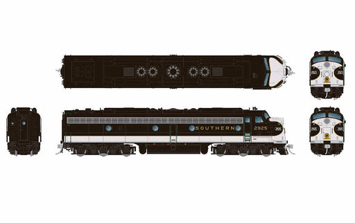 Rapido 028565 HO Scale EMD E8A Southern "Tuxedo" 2924 with DCC and Sound